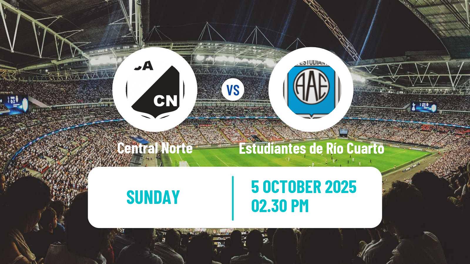 Soccer Argentinian Primera Nacional Central Norte - Estudiantes de Río Cuarto