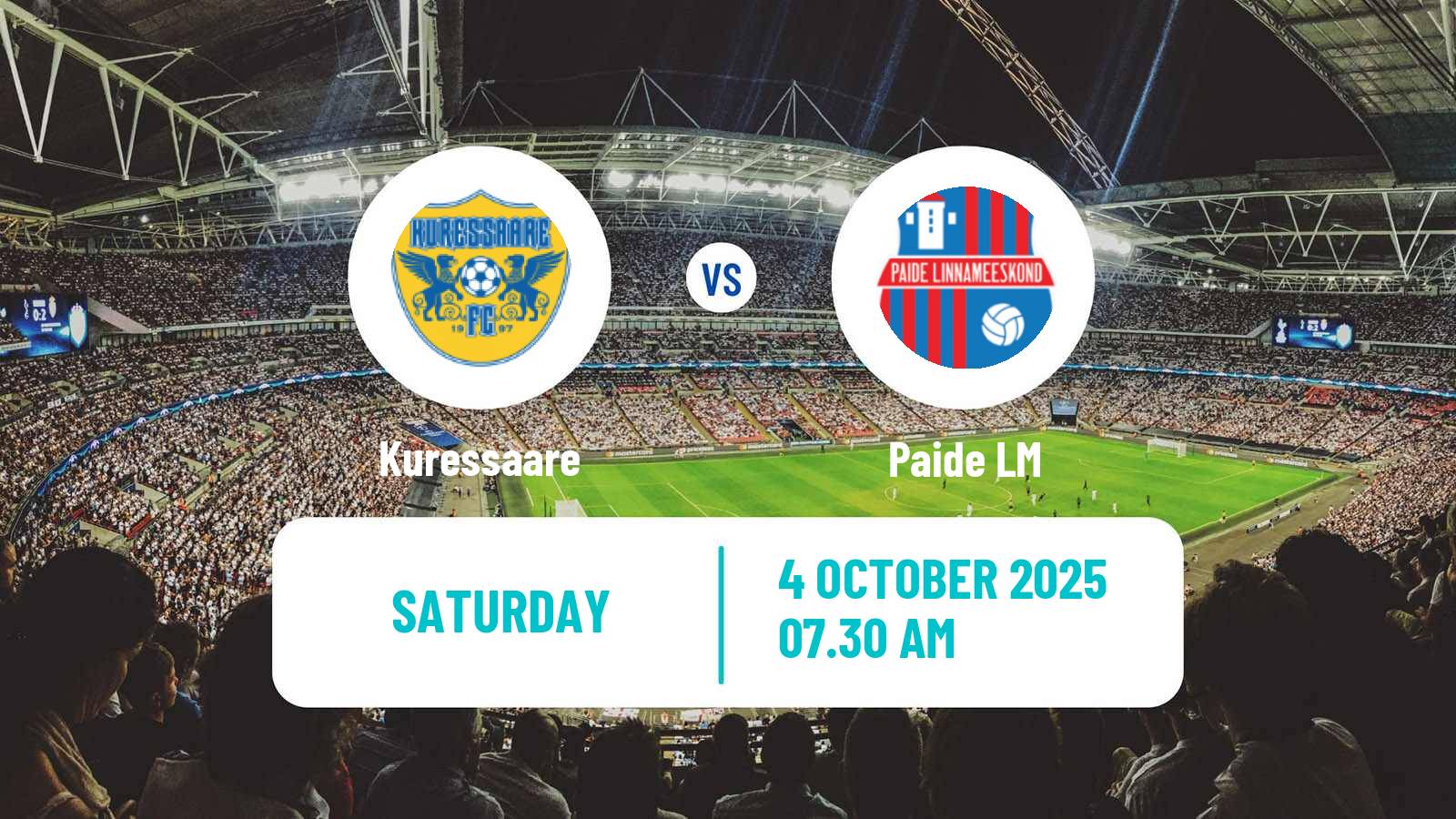 Soccer Estonian Meistriliiga Kuressaare - Paide LM