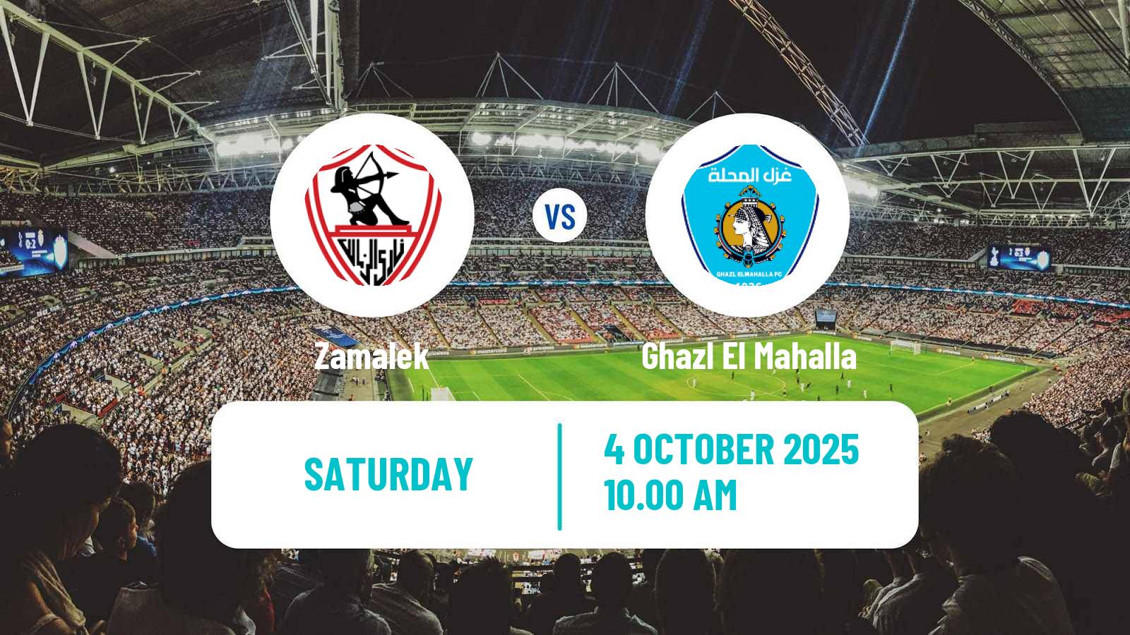 Soccer Egyptian Premier League Zamalek - Ghazl El Mahalla