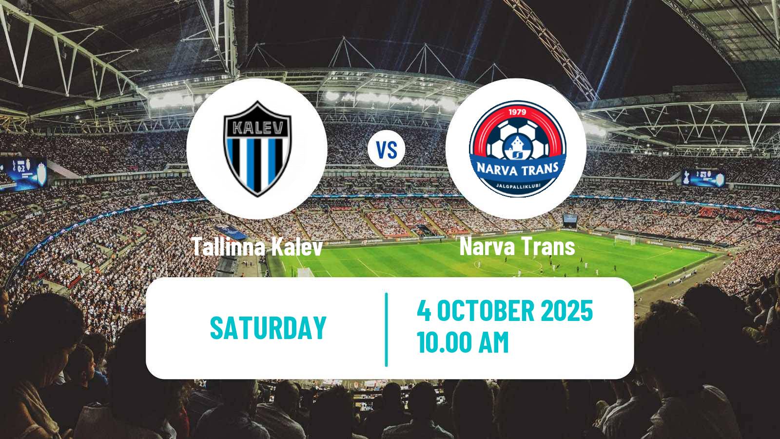 Soccer Estonian Meistriliiga Tallinna Kalev - Narva Trans