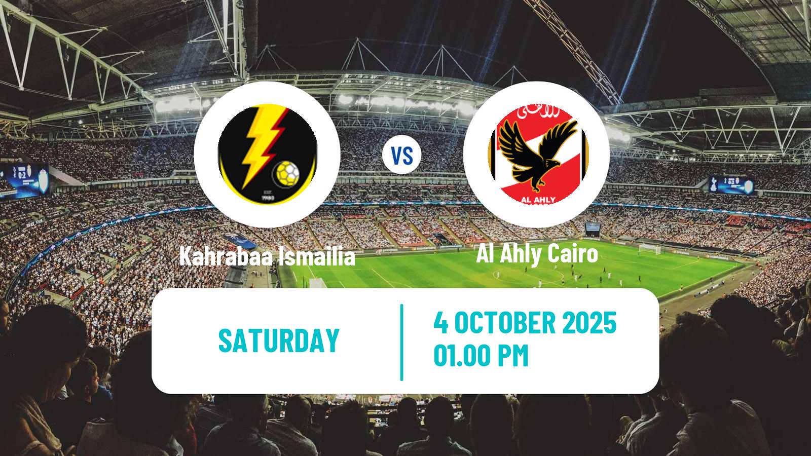 Soccer Egyptian Premier League Kahrabaa Ismailia - Al Ahly Cairo