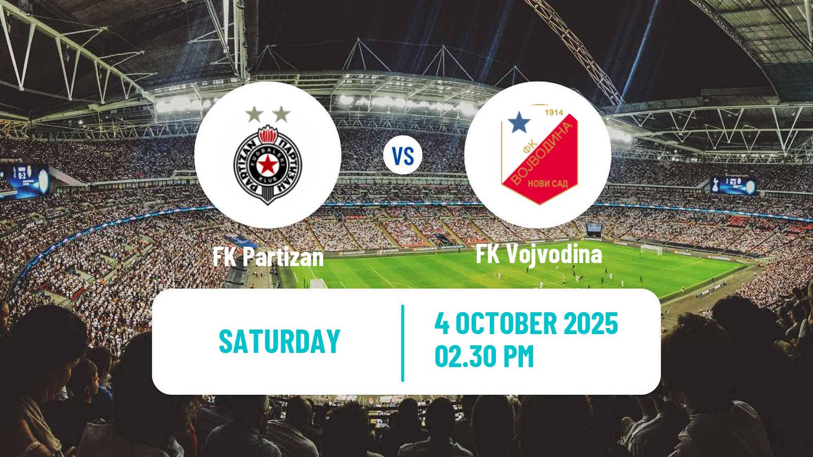 Soccer Serbian Superliga Partizan - Vojvodina