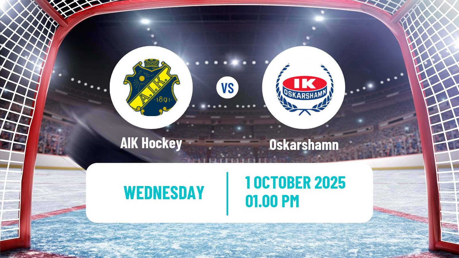 Hockey Swedish Hockey Allsvenskan AIK - Oskarshamn