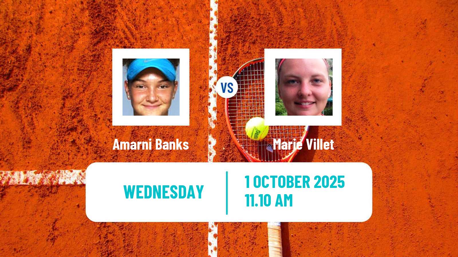 Tennis ITF W35 Monastir 6 Women Amarni Banks - Marie Villet