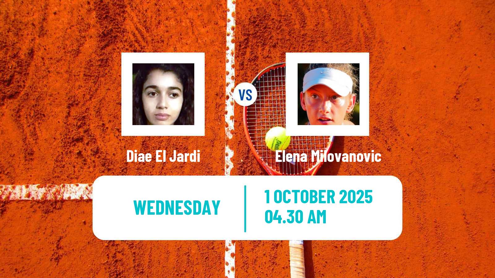 Tennis ITF W35 Monastir 6 Women Diae El Jardi - Elena Milovanovic