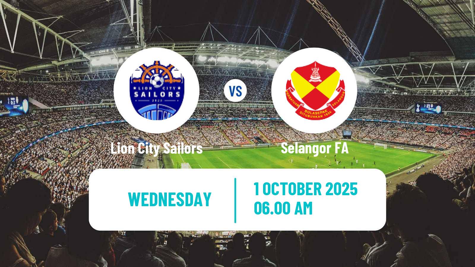 Soccer AFC Champions League 2 Lion City Sailors - Selangor FA