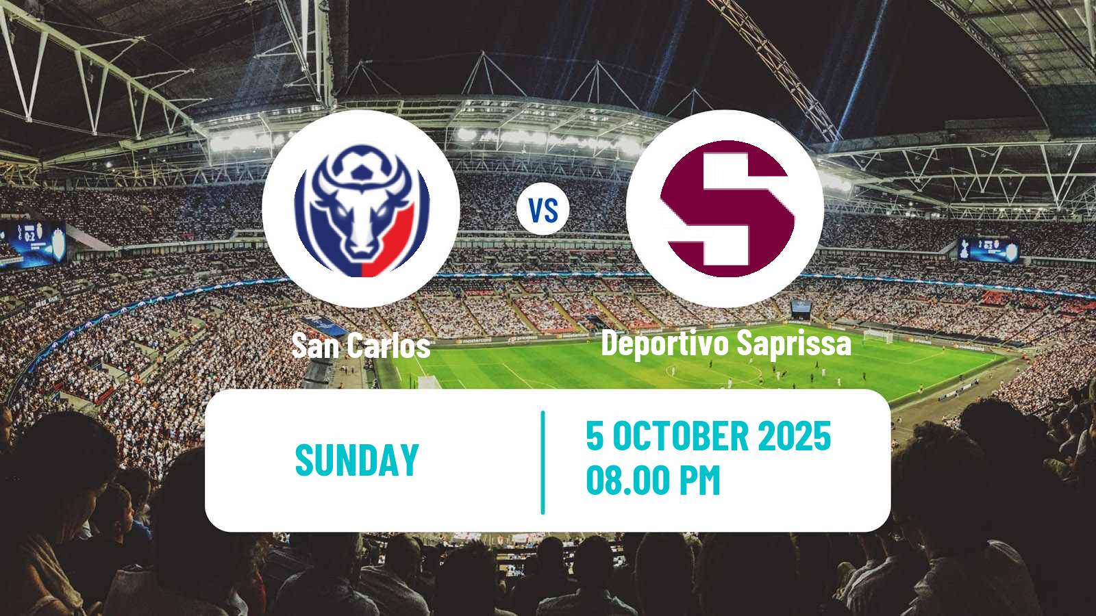 Soccer Costa Rican Primera Division San Carlos - Deportivo Saprissa