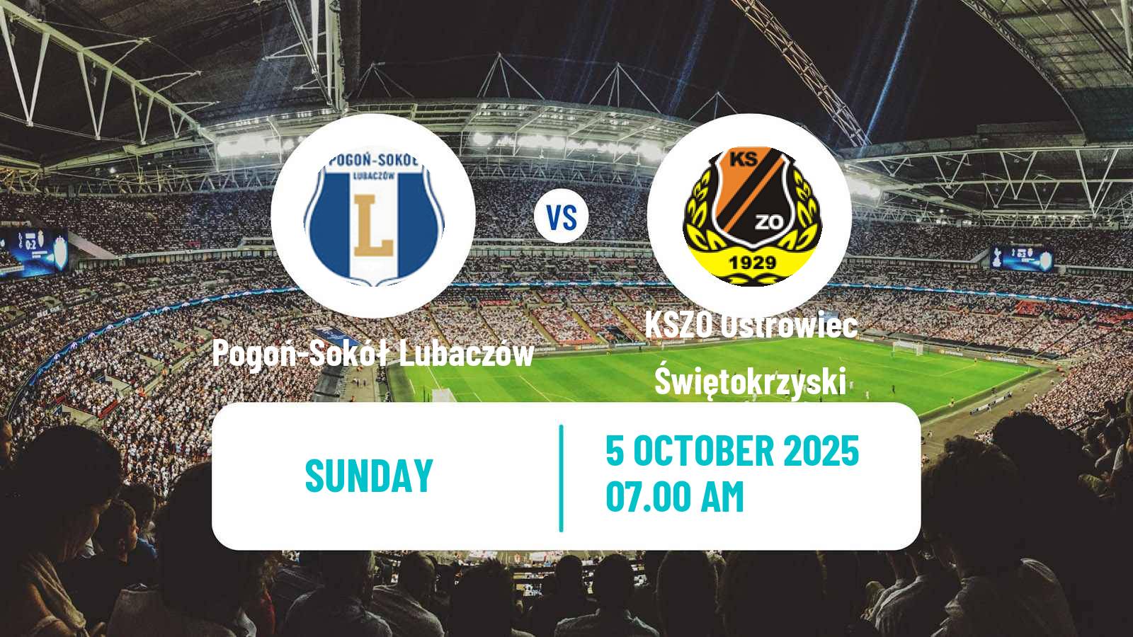 Soccer Polish Division 3 - Group IV Pogoń-Sokół Lubaczów - KSZO Ostrowiec Świętokrzyski