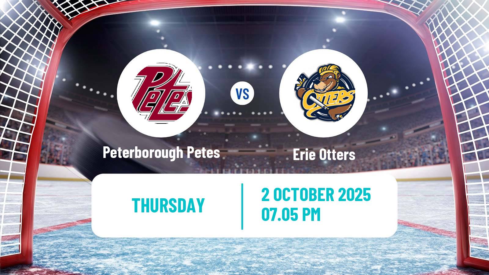 Hockey OHL Peterborough Petes - Erie Otters
