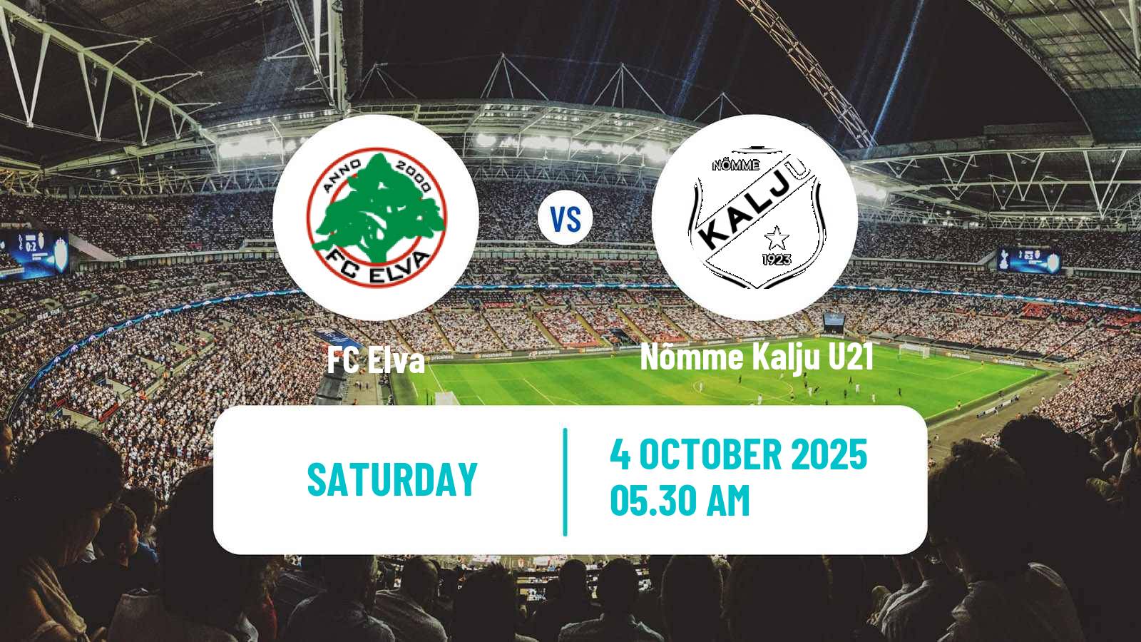 Soccer Estonian Esiliiga Elva - Nõmme Kalju U21
