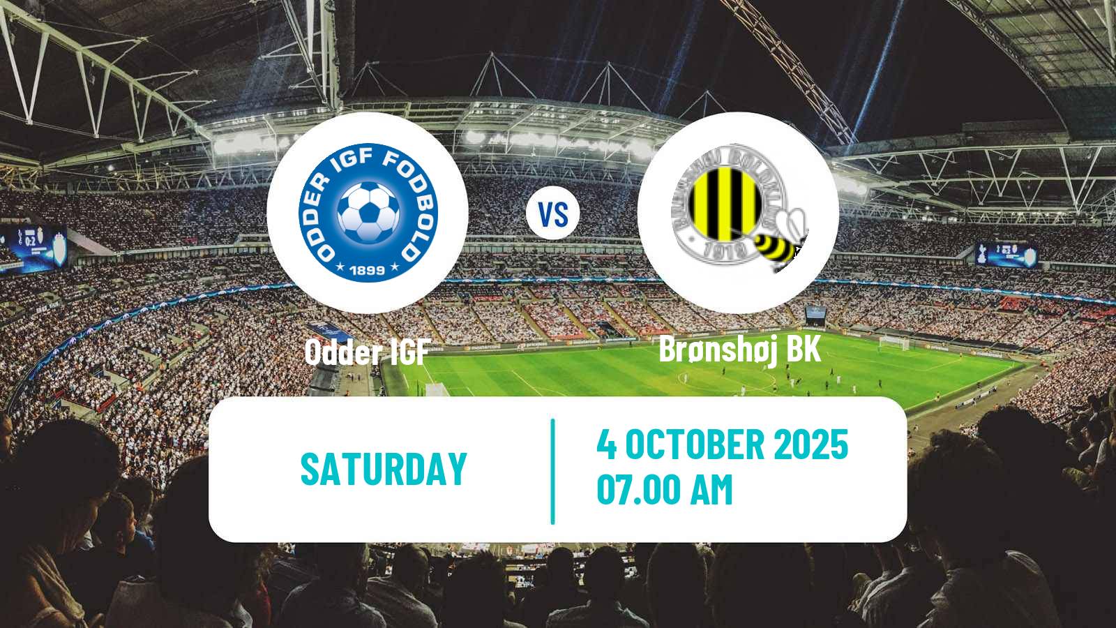 Soccer Danish 3 Division Odder - Brønshøj BK