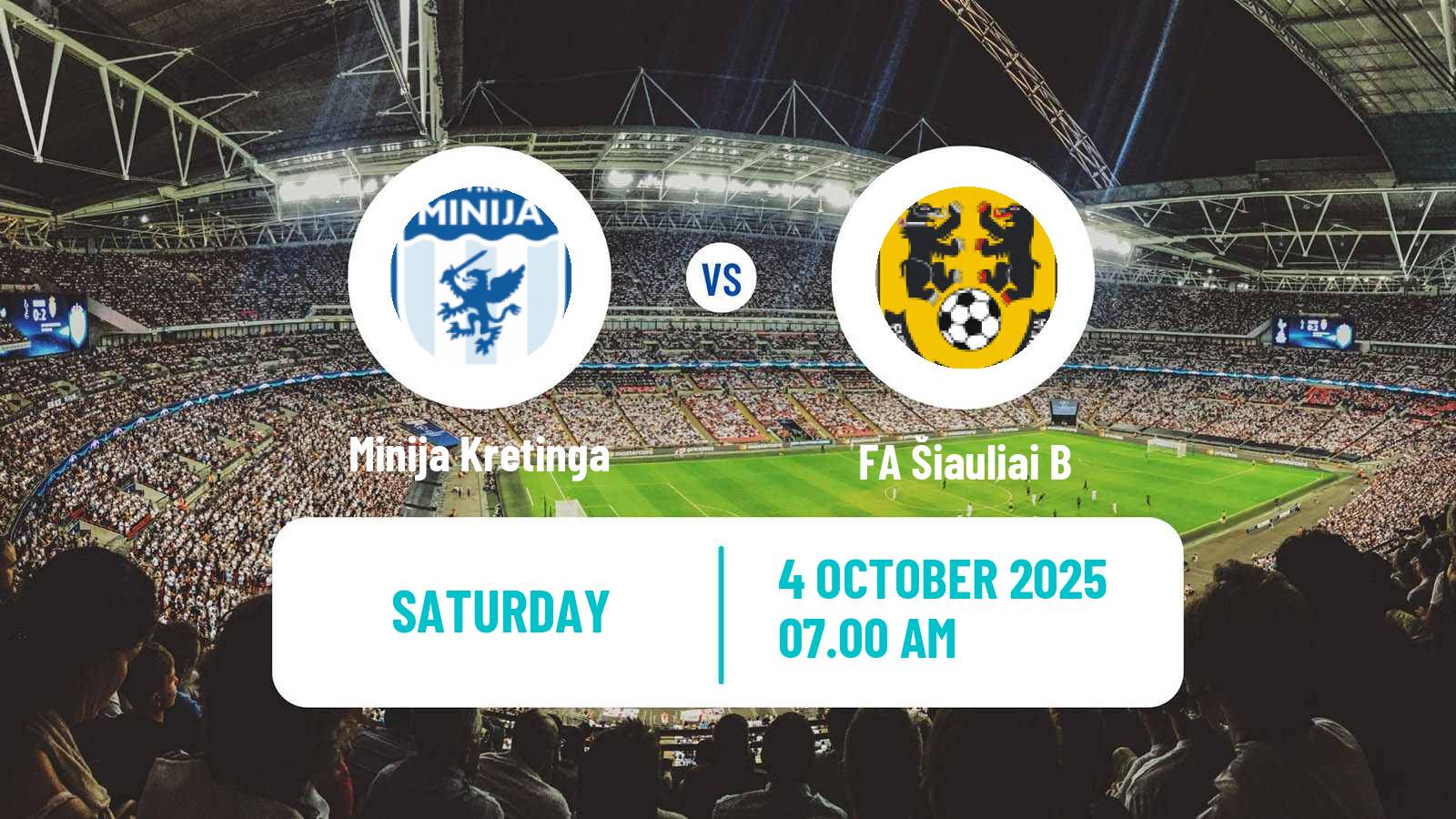 Soccer Lithuanian Division 2 Minija Kretinga - FA Šiauliai B