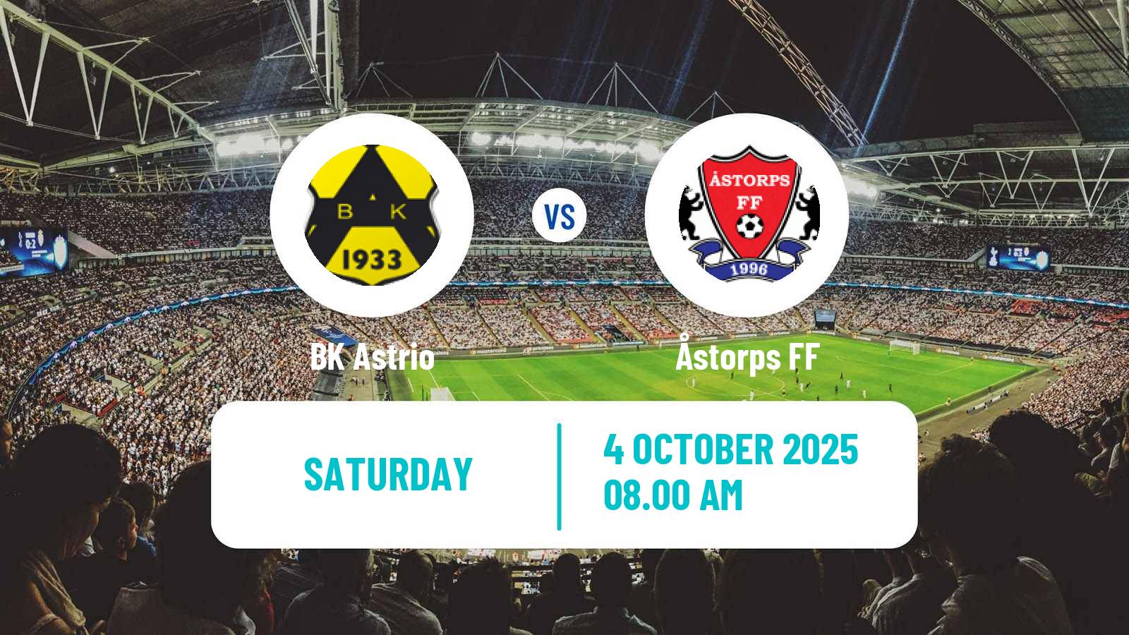 Soccer Swedish Division 2 - Västra Götaland Astrio - Åstorps