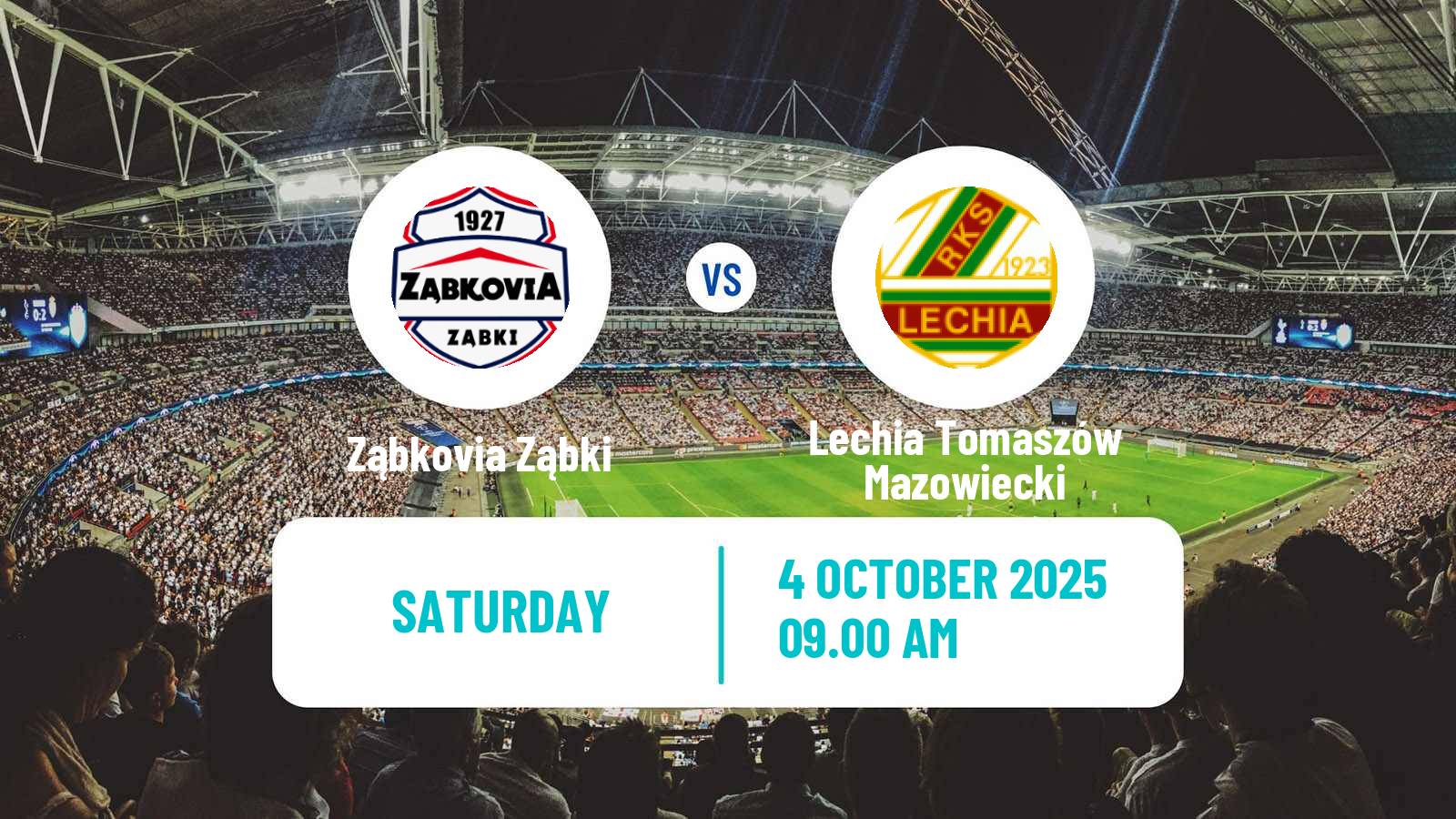 Soccer Polish Division 3 - Group I Ząbkovia Ząbki - Lechia Tomaszów Mazowiecki