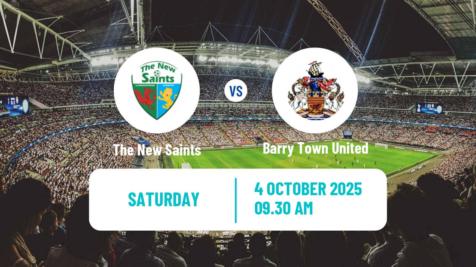 Soccer Welsh Cymru Premier The New Saints - Barry Town United