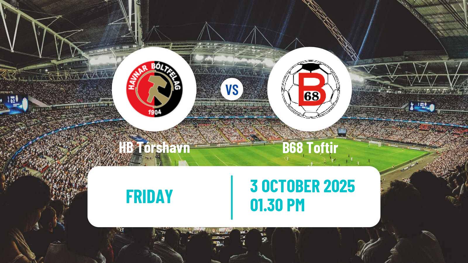Soccer Faroe Islands Premier League HB Tórshavn - B68 Toftir