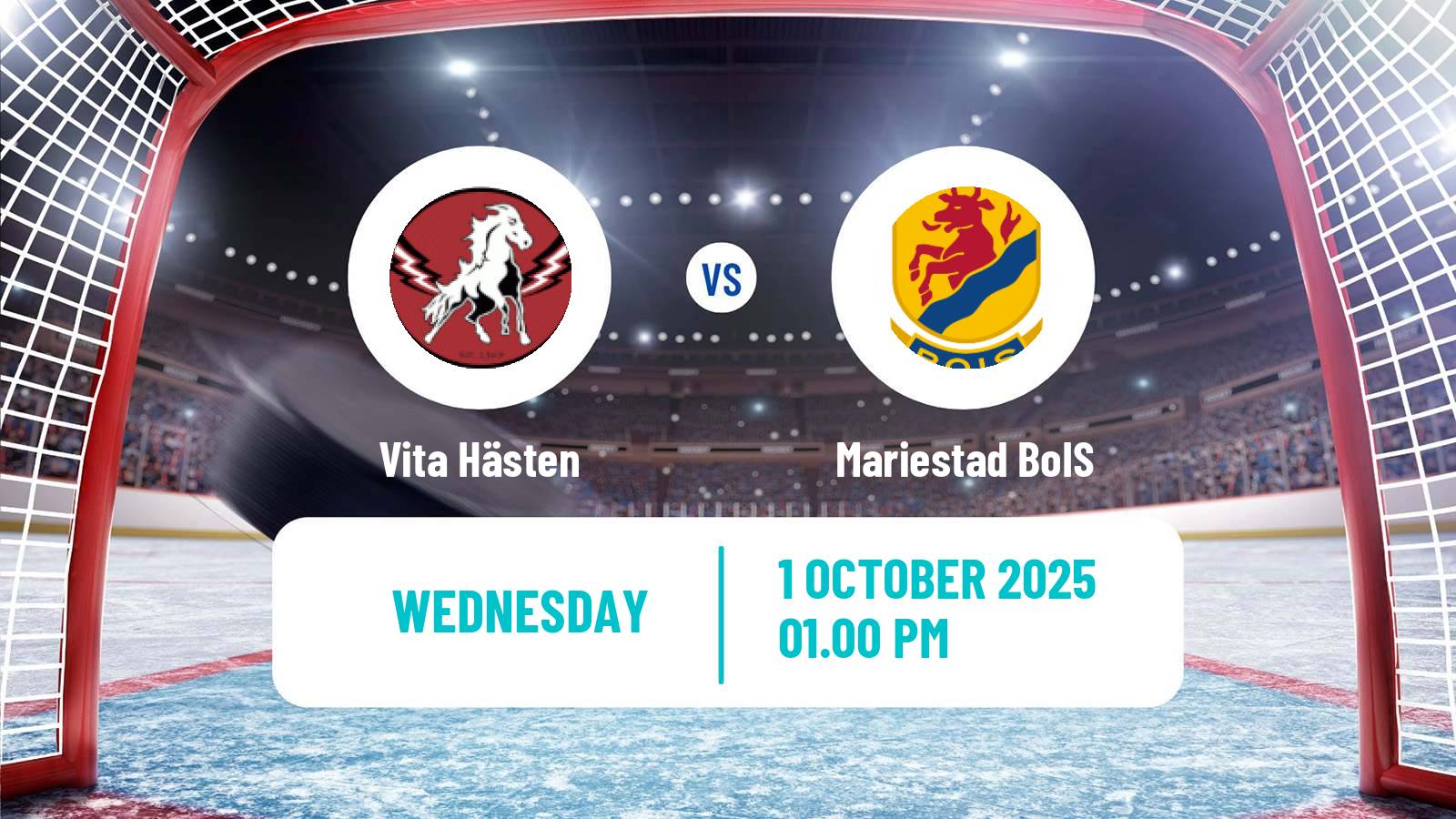 Hockey Swedish HockeyEttan Sodra Vita Hästen - Mariestad BoIS