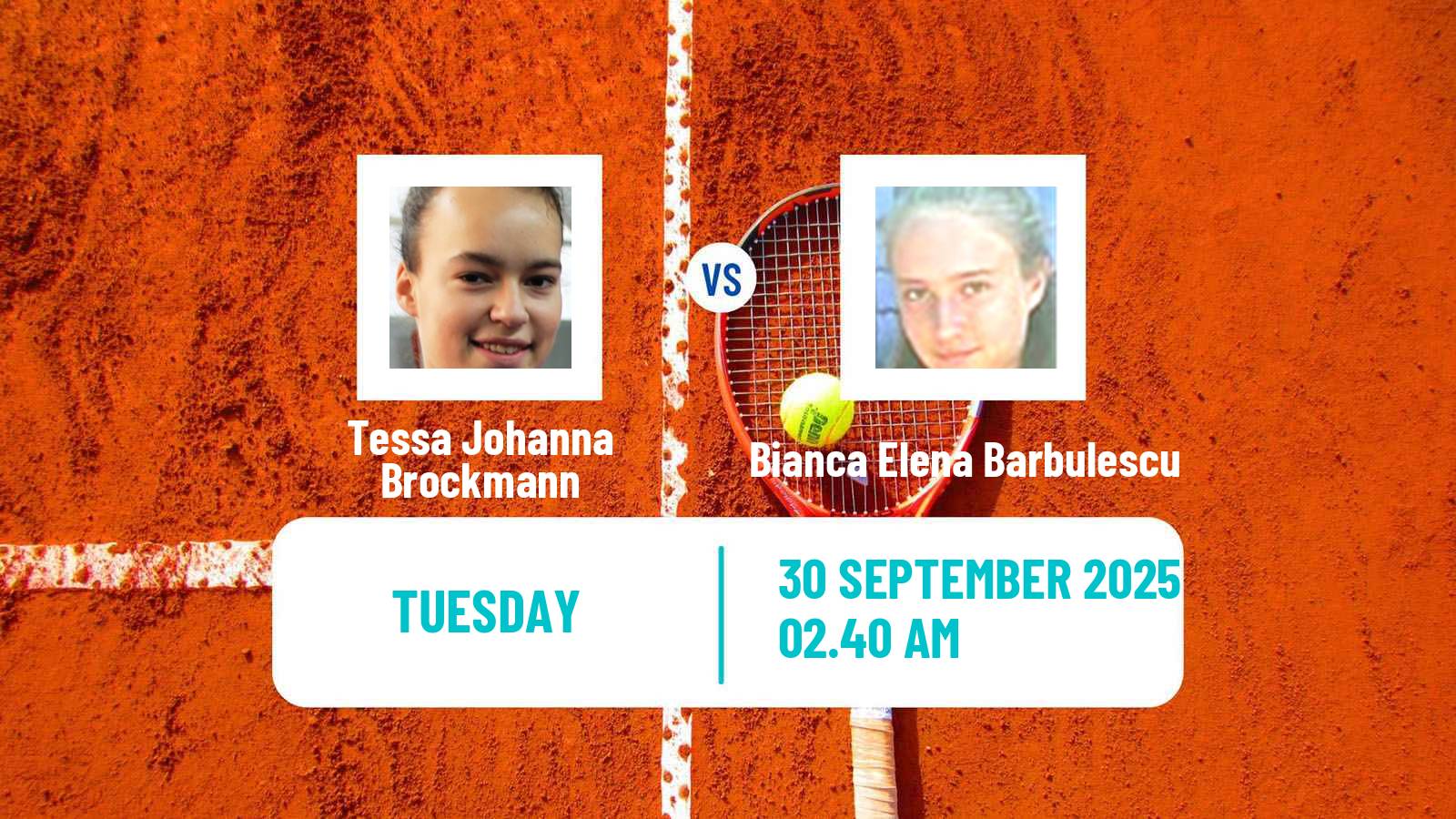 Tennis ITF W75 Bucharest 3 Women Tessa Johanna Brockmann - Bianca Elena Barbulescu