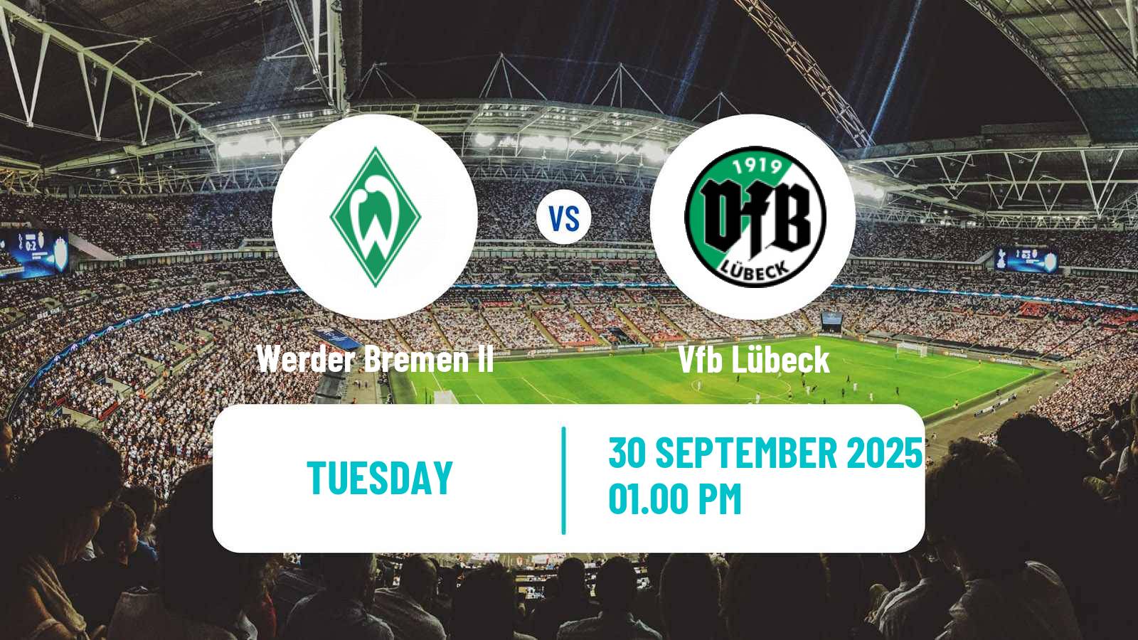 Soccer German Regionalliga North Werder Bremen II - Lübeck