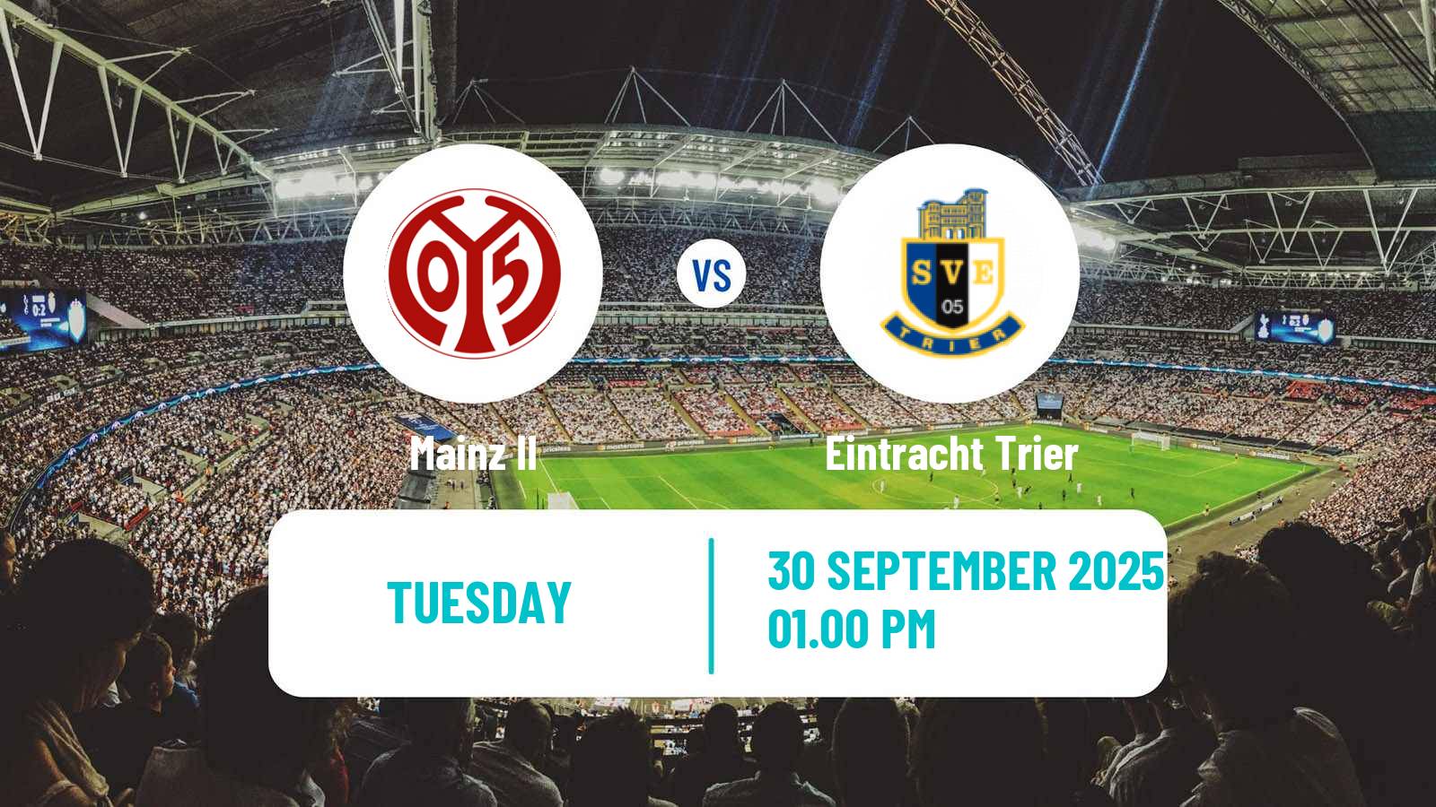Soccer German Regionalliga Sudwest Mainz II - Eintracht Trier