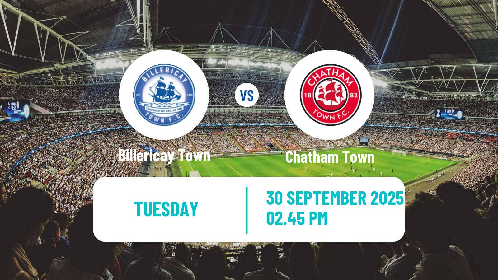 Soccer English Isthmian League Premier Division Billericay Town - Chatham Town