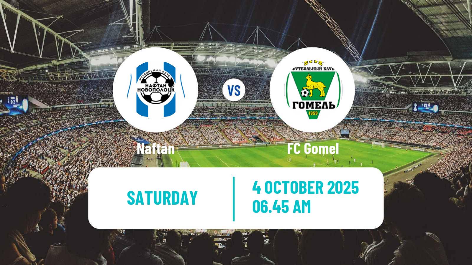 Soccer Belarusian Vysshaya Liga Naftan - Gomel