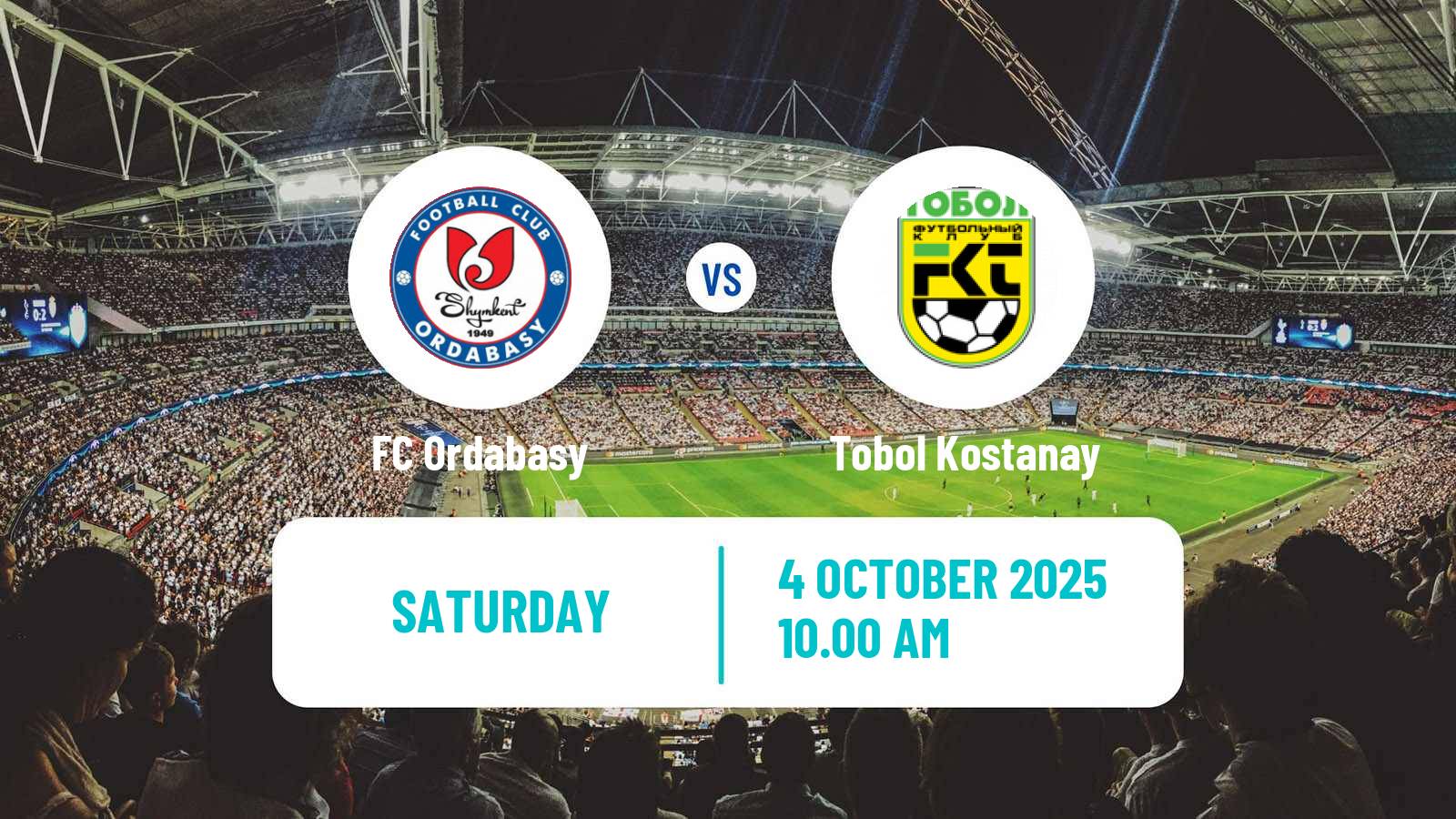 Soccer Kazakh Cup Ordabasy - Tobol Kostanay