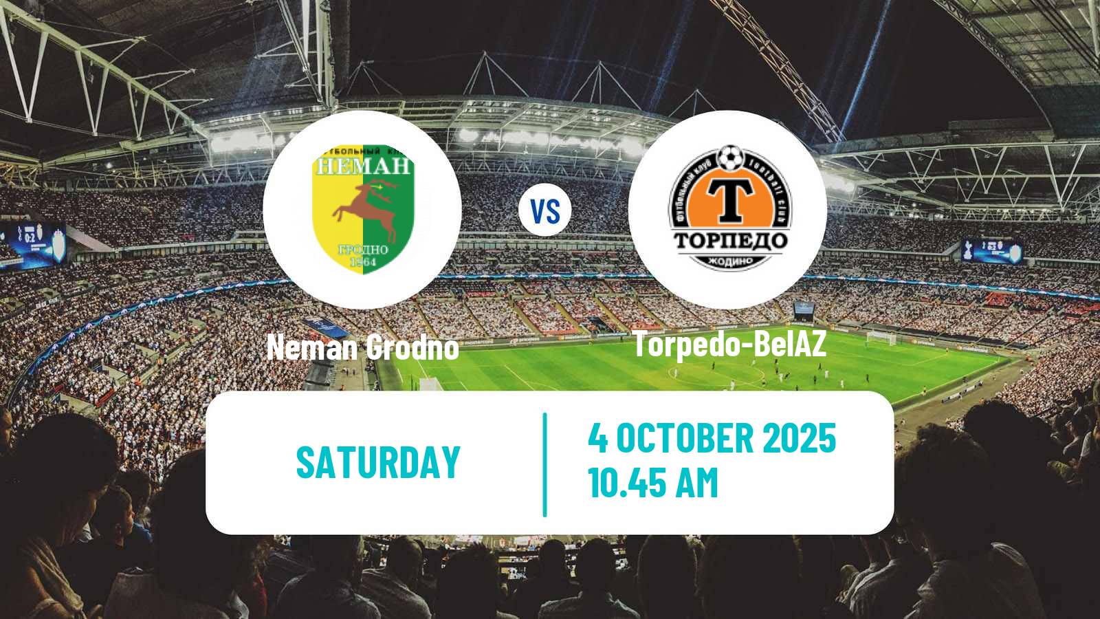 Soccer Belarusian Vysshaya Liga Neman Grodno - Torpedo-BelAZ
