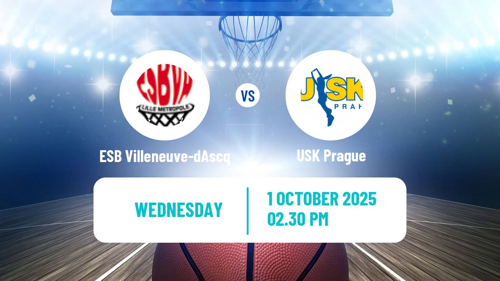 Basketball SuperCup Basketball Women ESB Villeneuve-dAscq - USK Prague