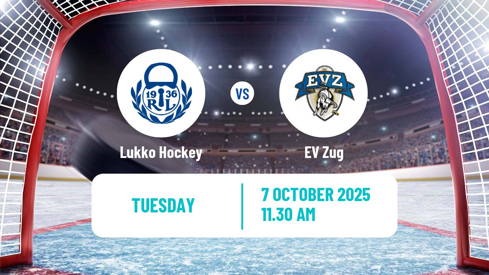 Hockey Champions League Ice Hockey Lukko - EV Zug