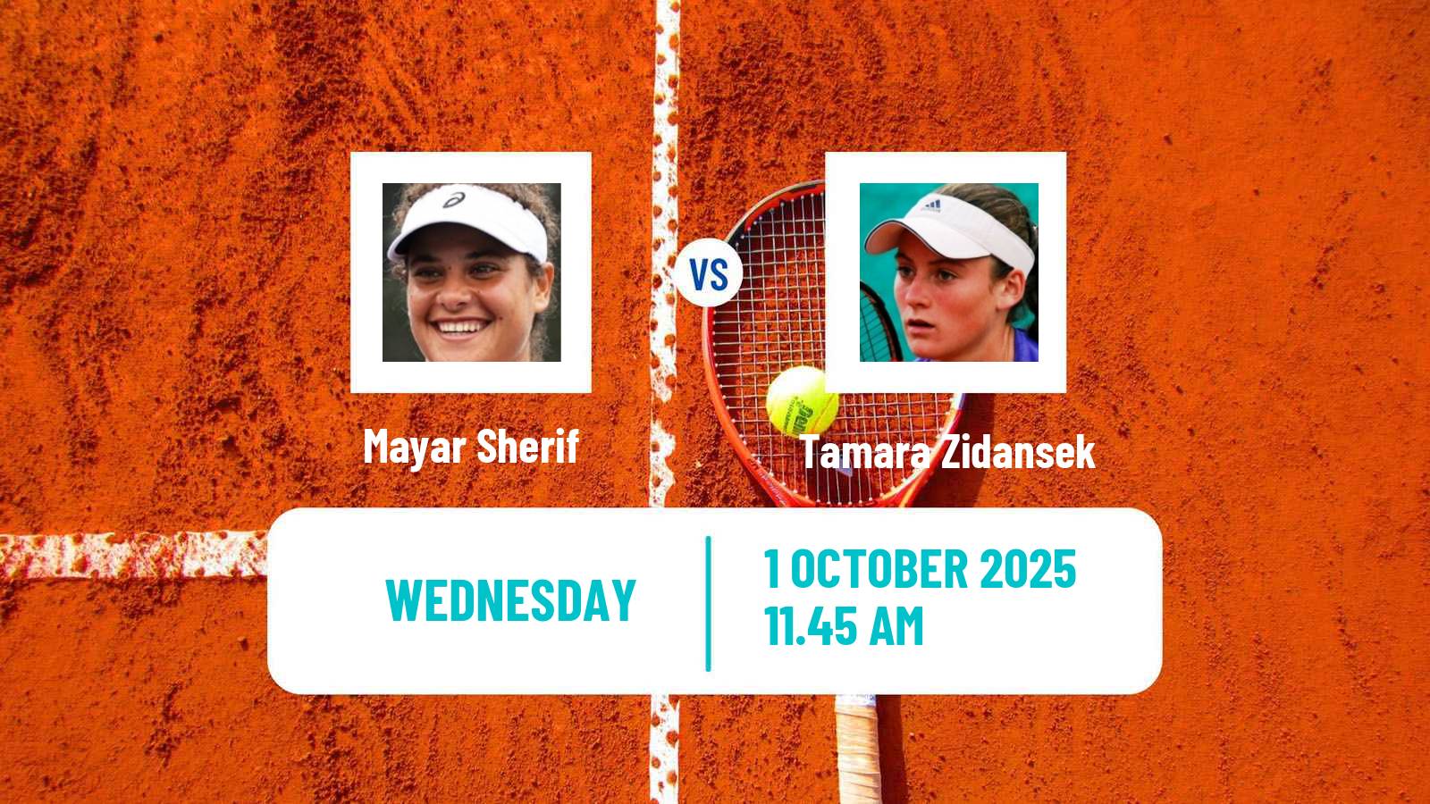 Tennis Rende Challenger Women Mayar Sherif - Tamara Zidansek