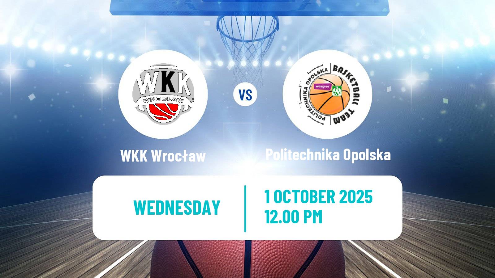 Basketball Polish 1 Liga Basketball WKK Wrocław - Politechnika Opolska