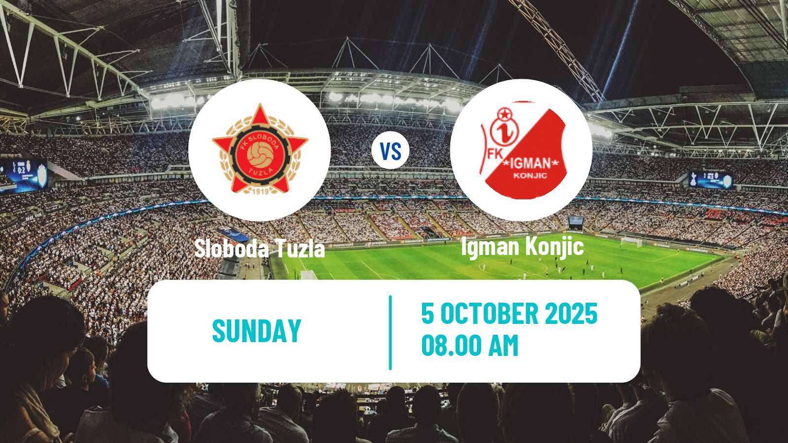 Soccer Bosnian Prva Liga FBiH Sloboda Tuzla - Igman Konjic