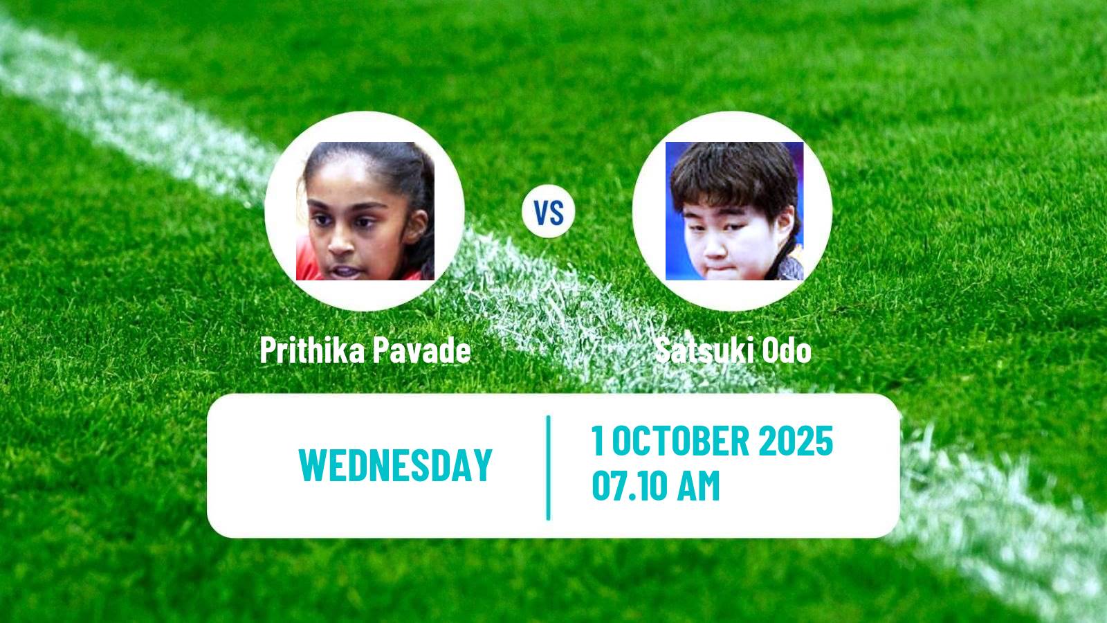 Table tennis China Smash Women Prithika Pavade - Satsuki Odo