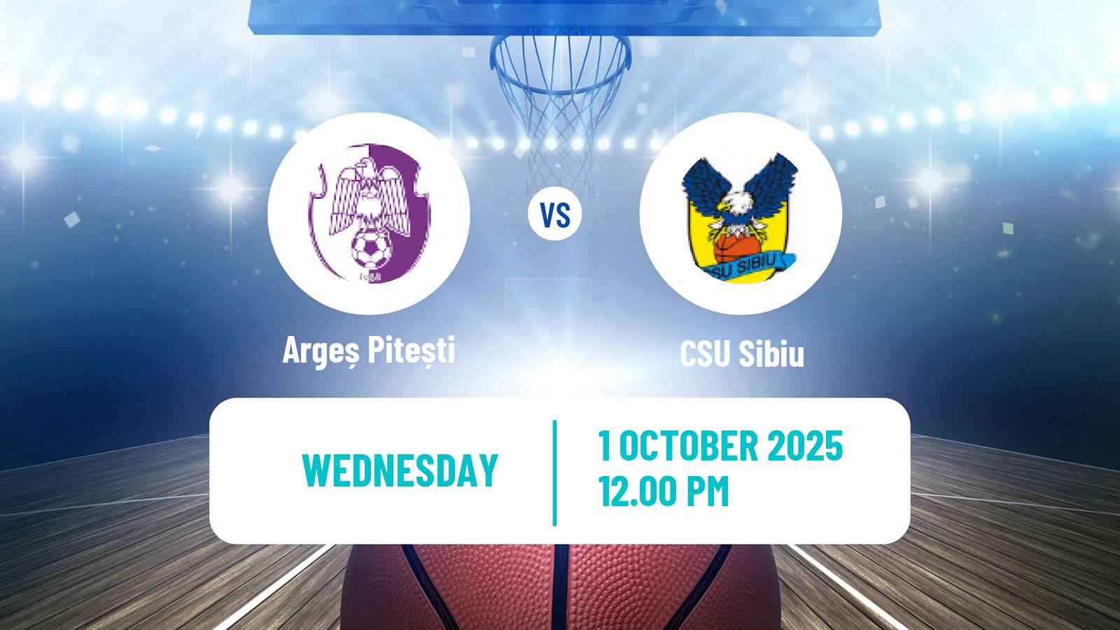 Basketball Romanian Divizia A Basketball Argeș Pitești - CSU Sibiu