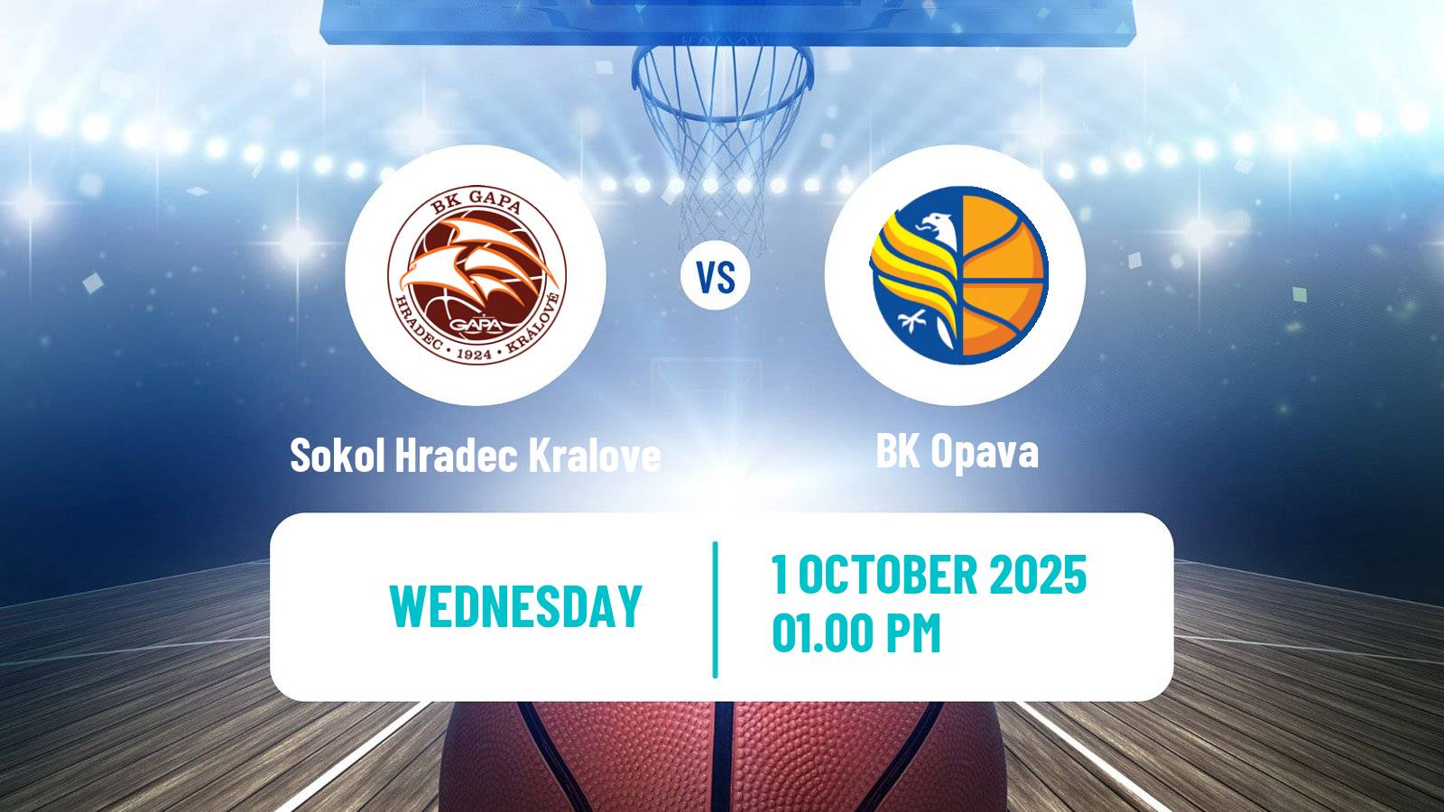 Basketball Czech NBL Sokol Hradec Kralove - Opava
