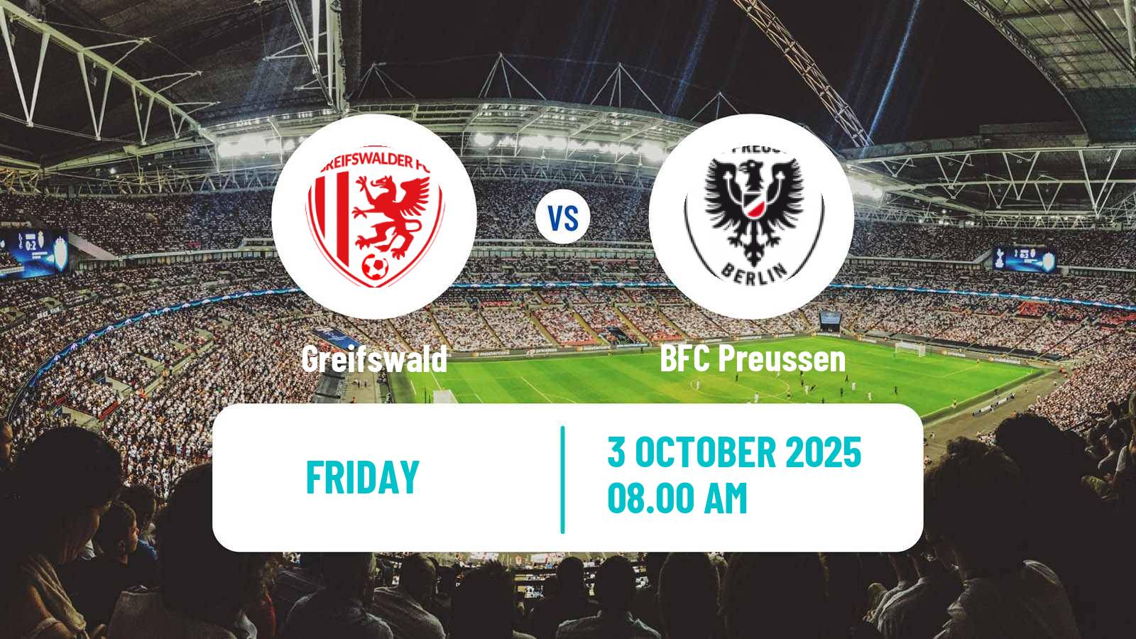 Soccer German Regionalliga Nordost Greifswald - Preussen