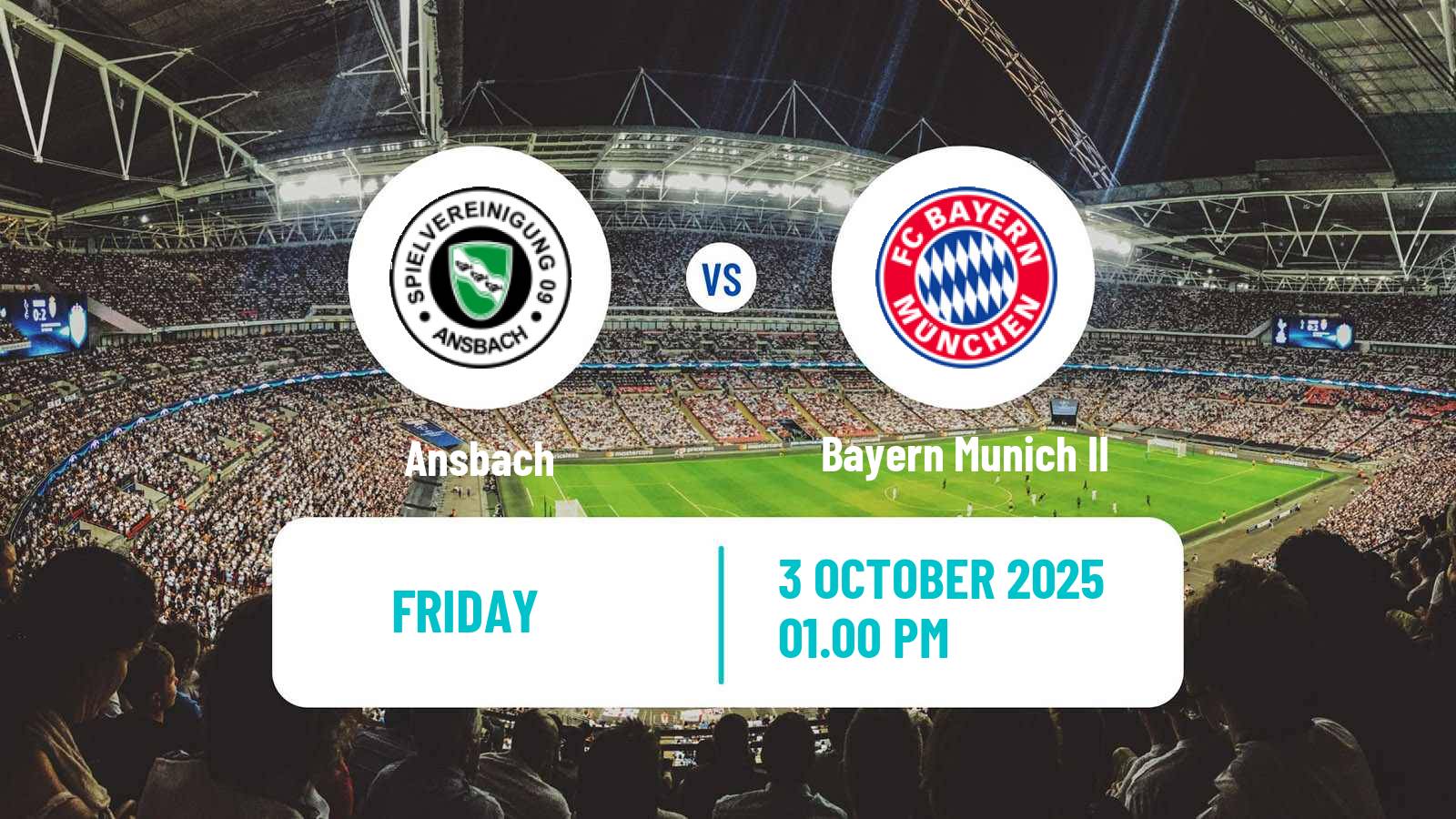 Soccer German Regionalliga Bayern Ansbach - Bayern Munich II