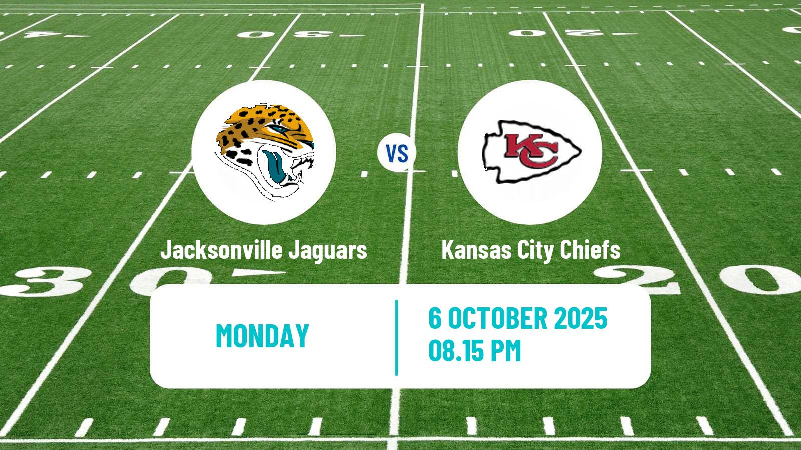American football NFL Jacksonville Jaguars - Kansas City Chiefs