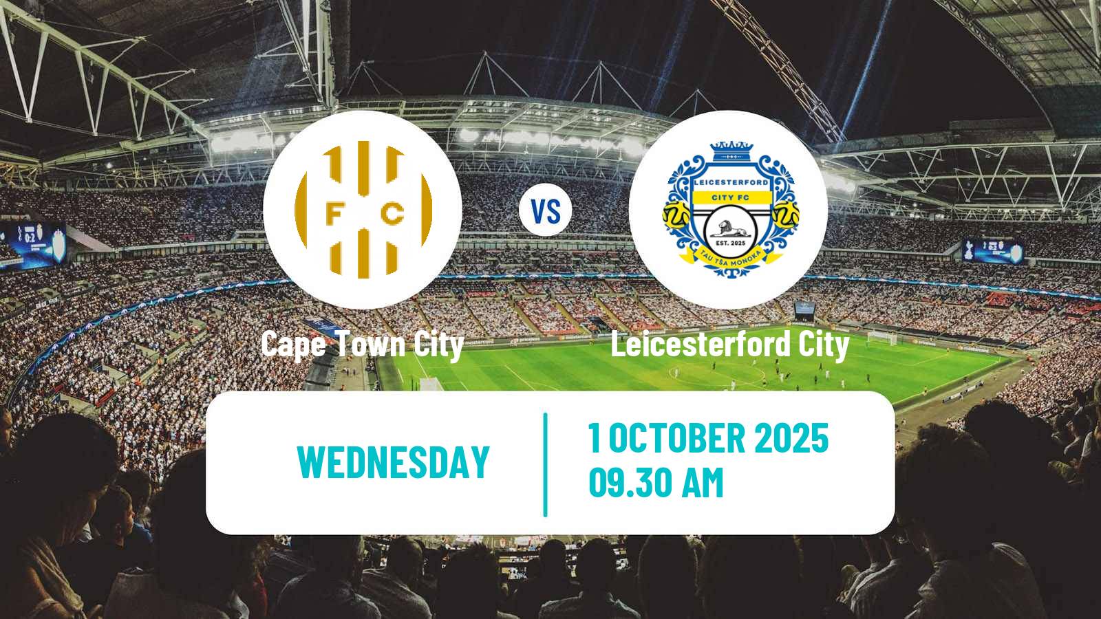 Soccer South African First Division Cape Town City - Leicesterford City