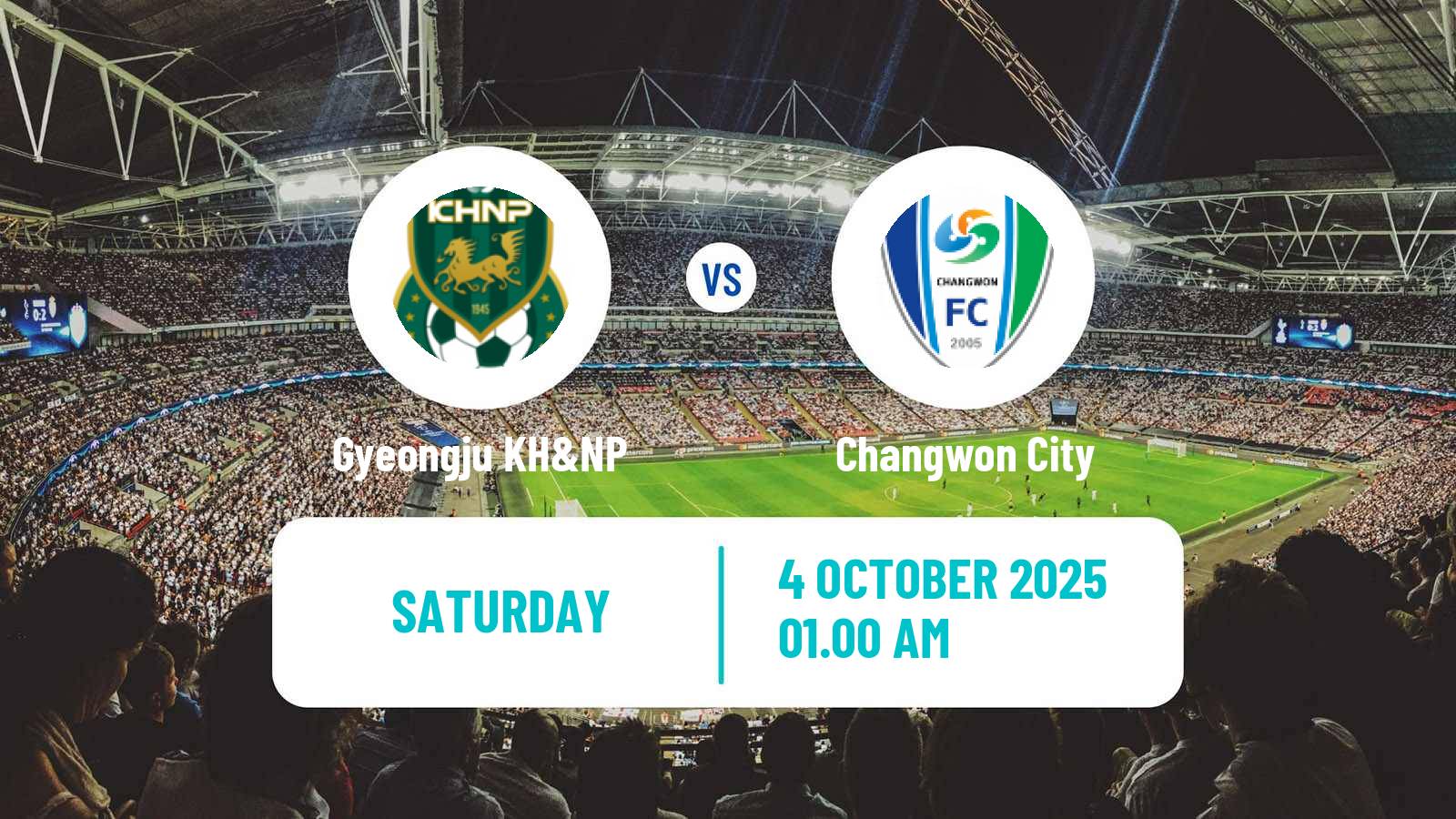 Soccer South Korean K3 League Gyeongju KH&NP - Changwon City