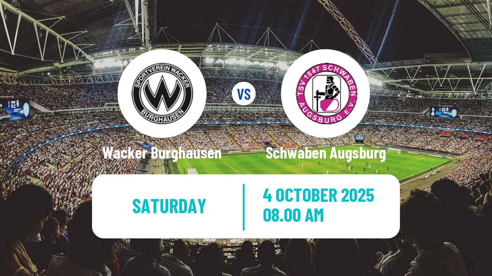 Soccer German Regionalliga Bayern Wacker Burghausen - Schwaben Augsburg