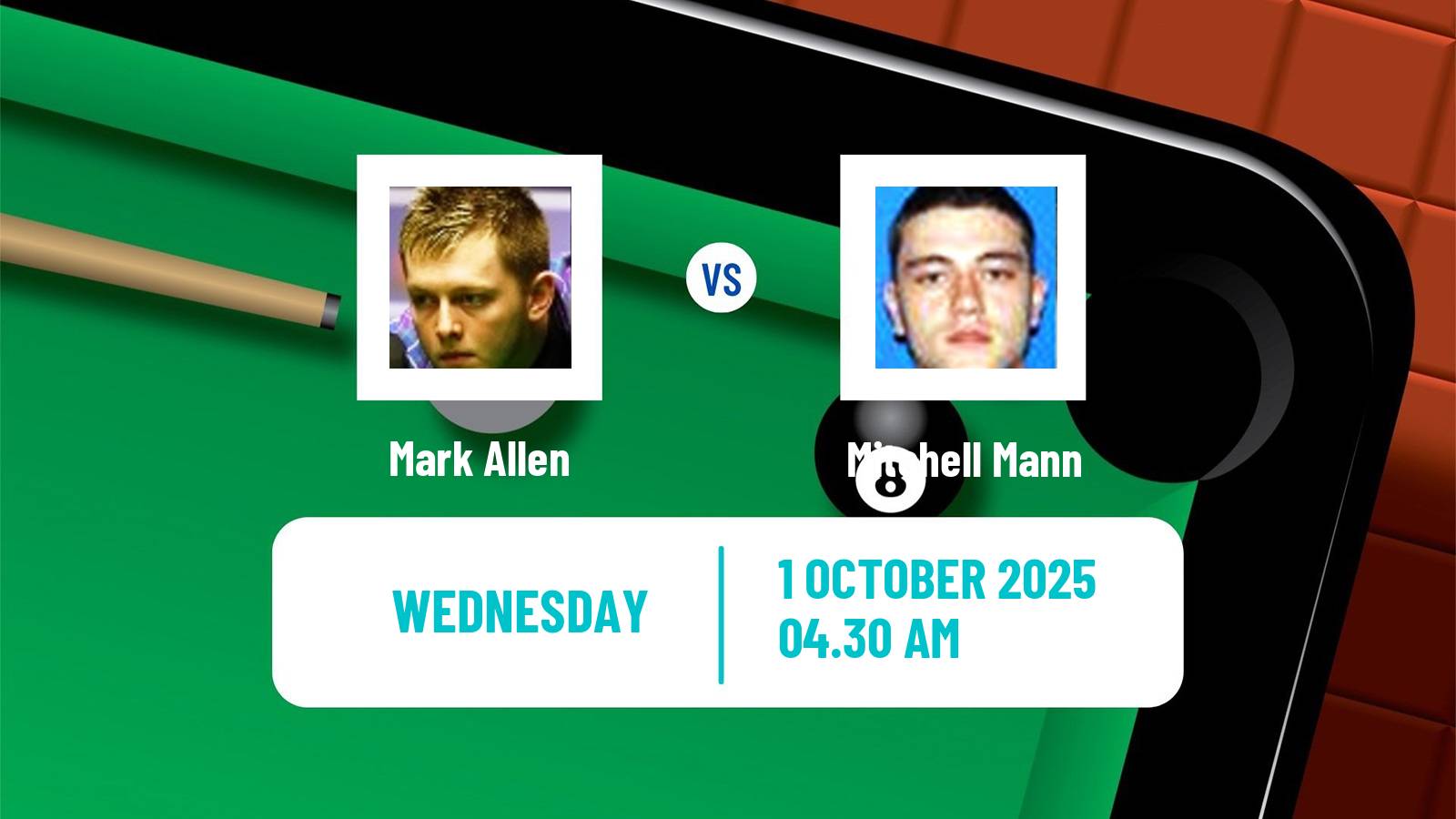 Snooker International Championship Mark Allen - Mitchell Mann