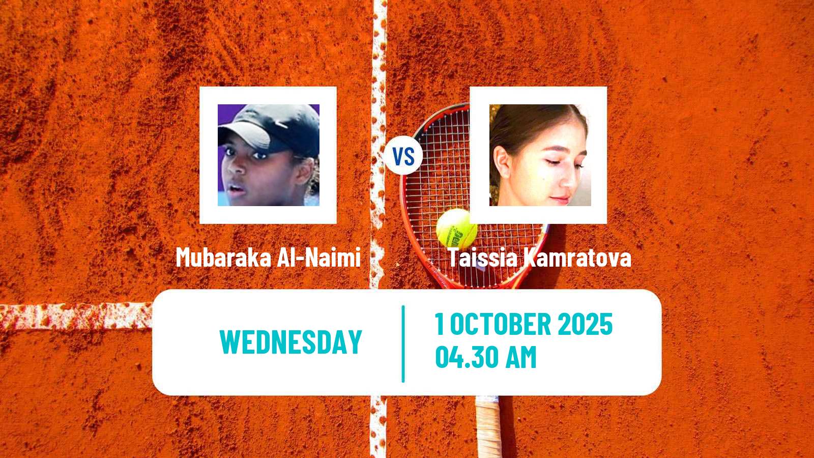 Tennis ITF W15 Kayseri 11 Women Mubaraka Al-Naimi - Taissia Kamratova