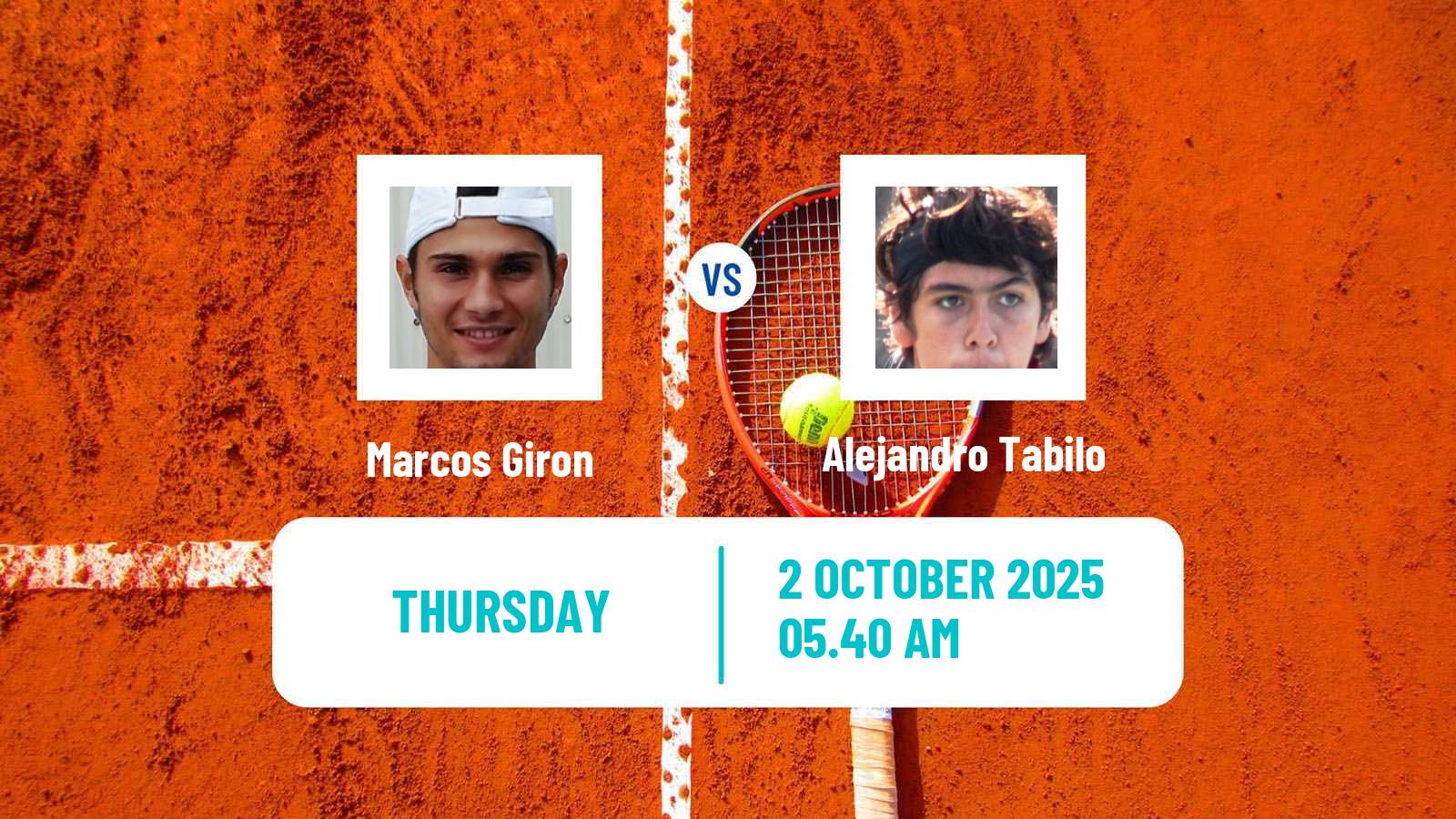Tennis ATP Shanghai Marcos Giron - Alejandro Tabilo