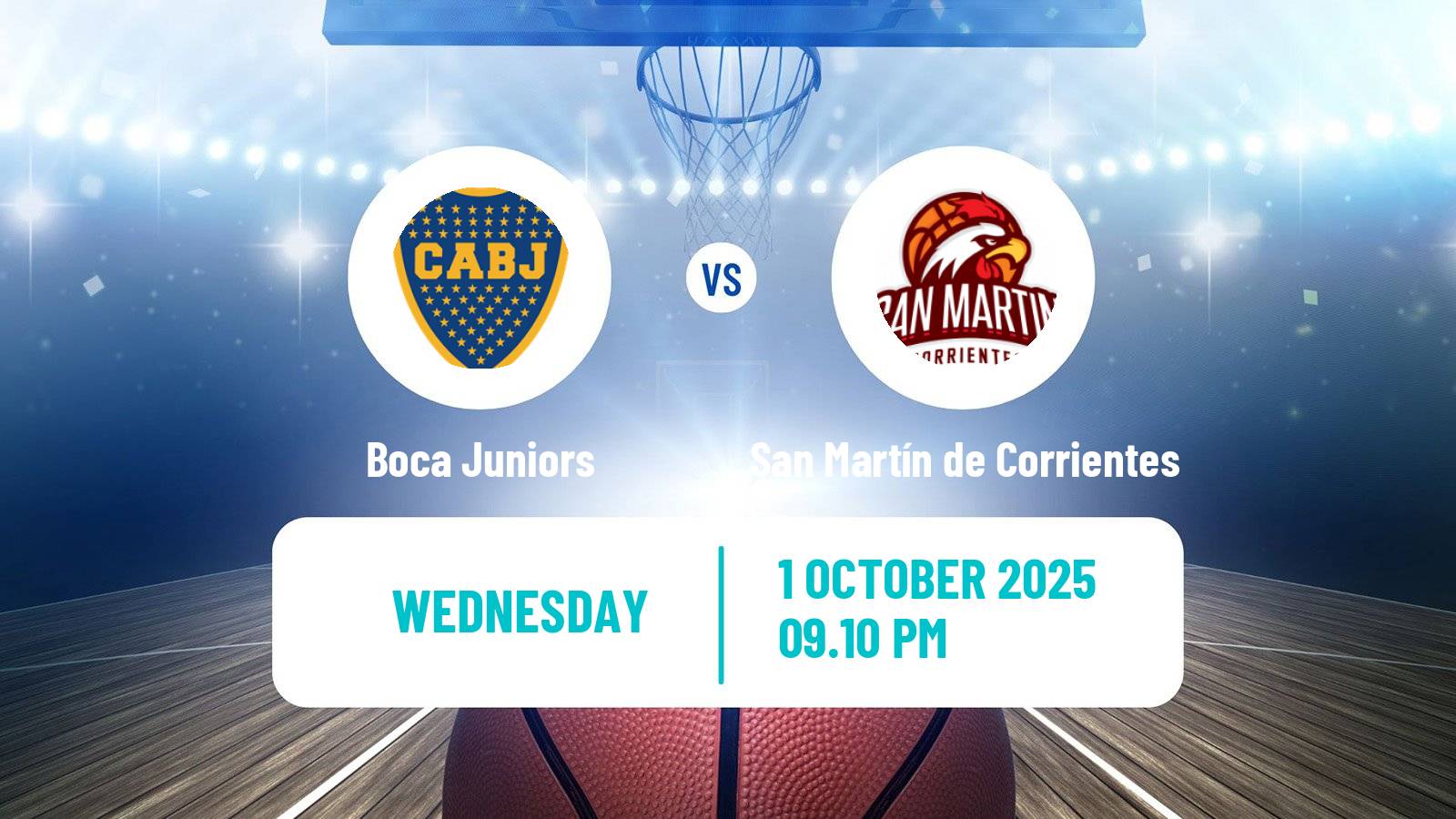 Basketball Argentinian LNB Boca Juniors - San Martín de Corrientes