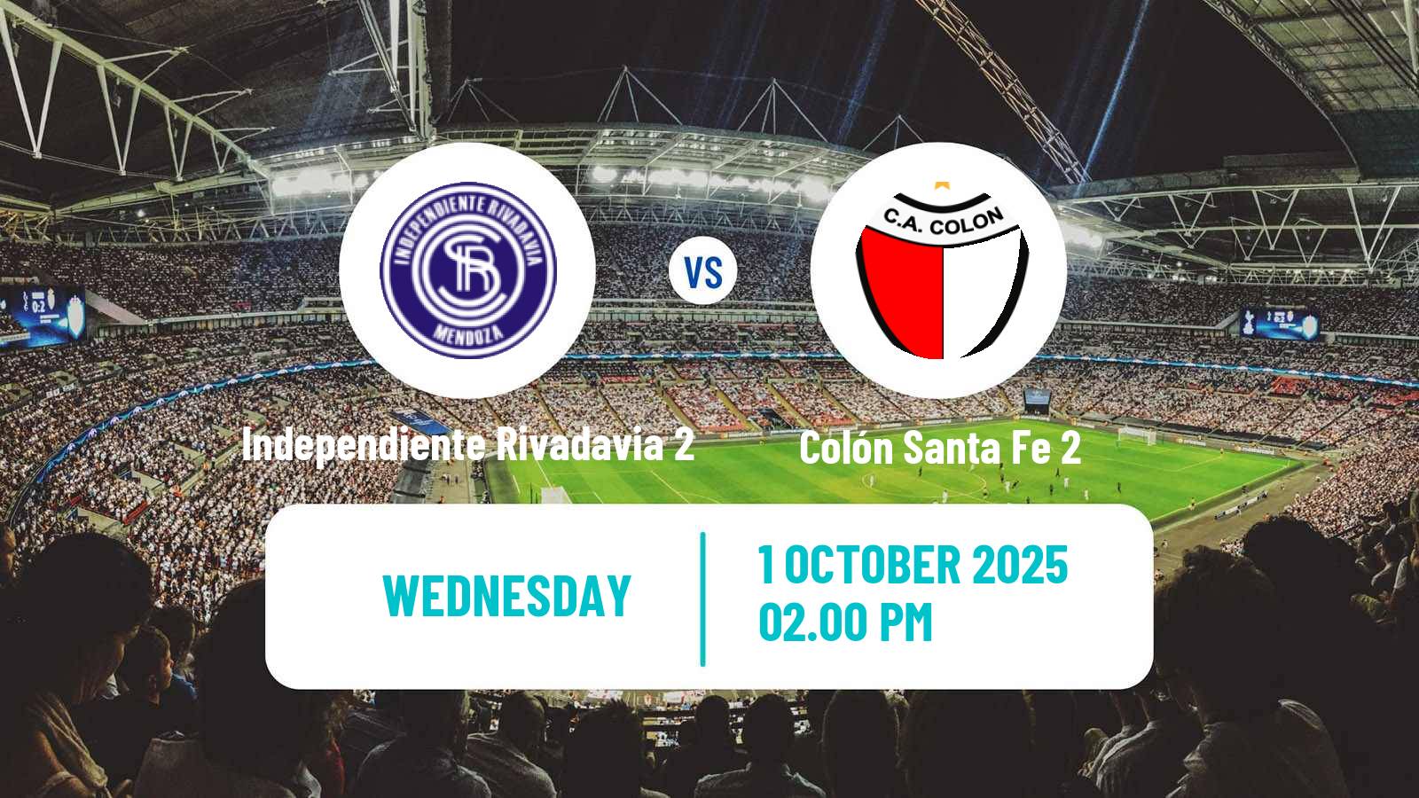 Soccer Argentinian Reserve League Independiente Rivadavia 2 - Colón Santa Fe 2