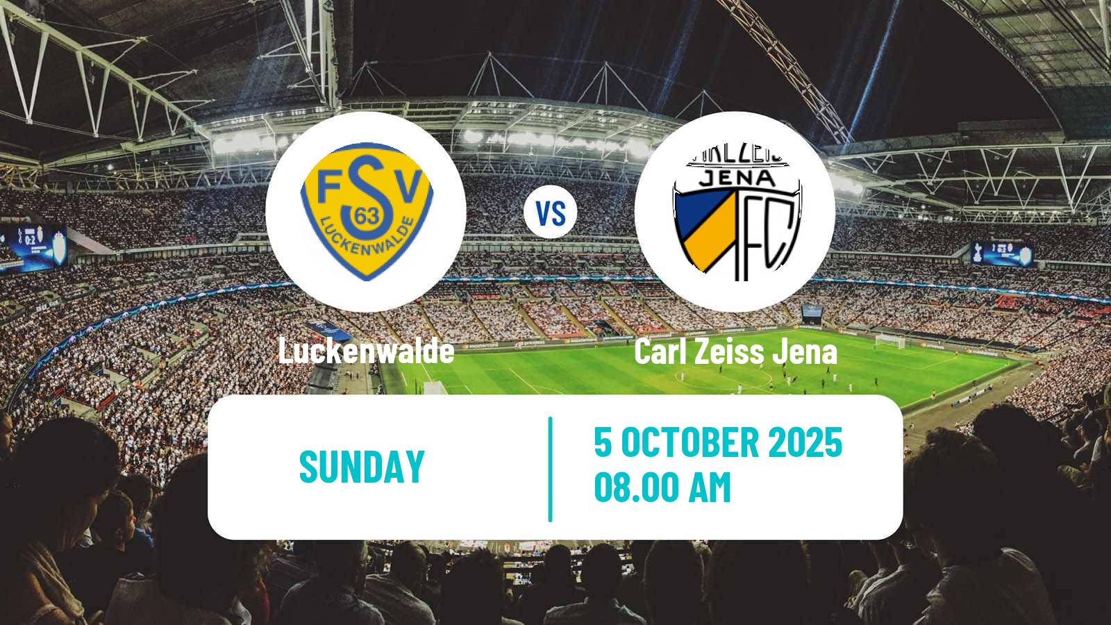 Soccer German Regionalliga Nordost Luckenwalde - Carl Zeiss Jena