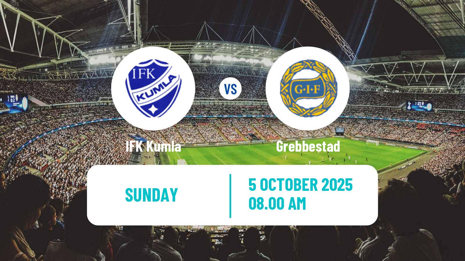 Soccer Swedish Division 2 - Norra Götaland Kumla - Grebbestad
