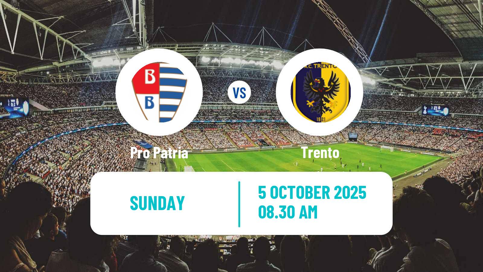 Soccer Italian Serie C Group A Pro Patria - Trento